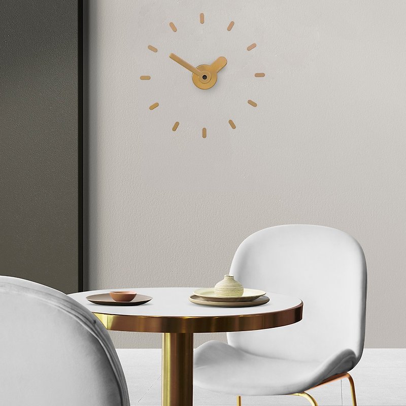 On-Time Wall Clock Peel and Stick V1M gold 48-60 Cm. - Clocks - Aluminum Alloy Gold