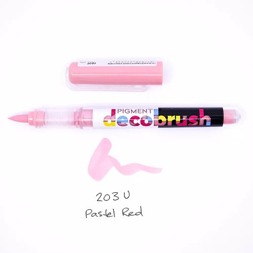 Karin Markers 藝術字彩繪筆 粉紅 203U - 軟頭塑膠彩筆 DecoBrush Pigment