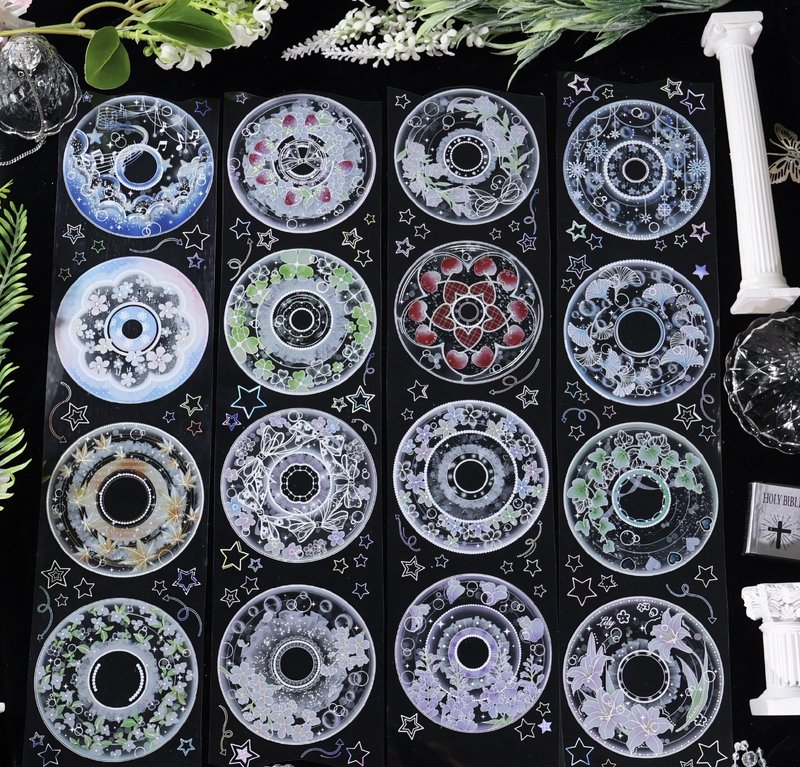 Cute CD PET paper tape 10m roll - มาสกิ้งเทป - วัสดุอื่นๆ หลากหลายสี