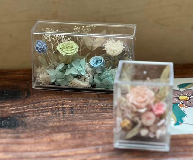 長方形ミニフラワーボックス、永遠の花ディスプレイボックス