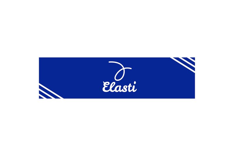 【ELASTI】時尚運動毛巾-運動藍白 - 運動配件 - 聚酯纖維 藍色