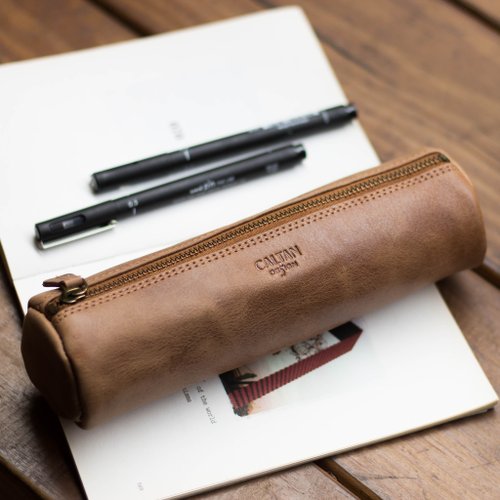 Retro leather thin pencil case-retro Brown(limited quantity while stocks  last) - Shop motherhouse-tw Pencil Cases - Pinkoi