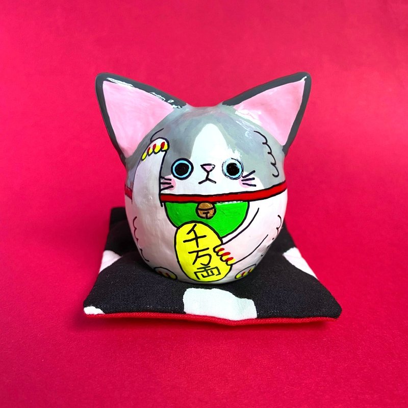 Lucky cat [large] Ragdoll - Items for Display - Clay Gray