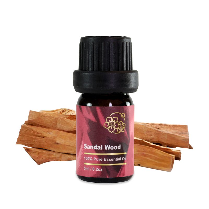 Sandalwood Essential Oil 5ml - น้ำหอม - น้ำมันหอม สีนำ้ตาล