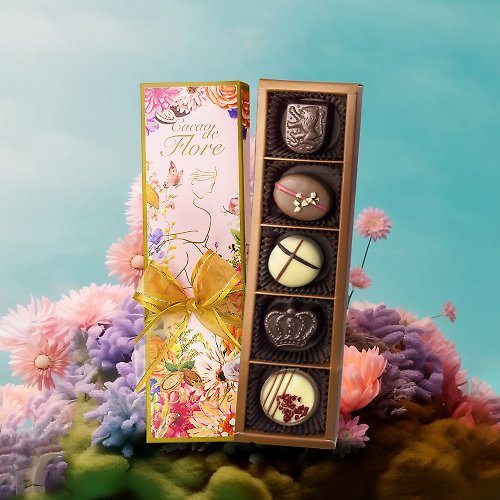 Diva Life 全球著名的比利時巧克力品牌 【Diva Life】花香巧樂系列首發-5入花神禮盒