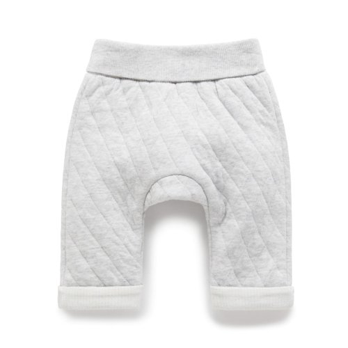 Purebaby有機棉 澳洲Purebaby有機棉嬰童薄鋪棉褲3M~1T 淺灰