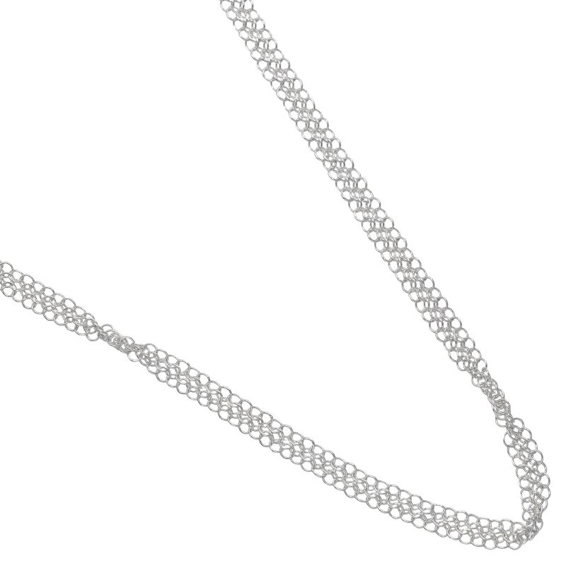 【日本直送】ティファニー TIFFANY&Co. メッシュ 64cm ネックレス シルバー925 約9.2g【中古】Aランク - 項鍊 - 銀 銀色