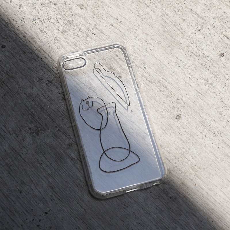 好像懂點藝術的吉普貓-插畫系列  透明防撞空壓軟殼 - 手機殼/手機套 - 橡膠 透明