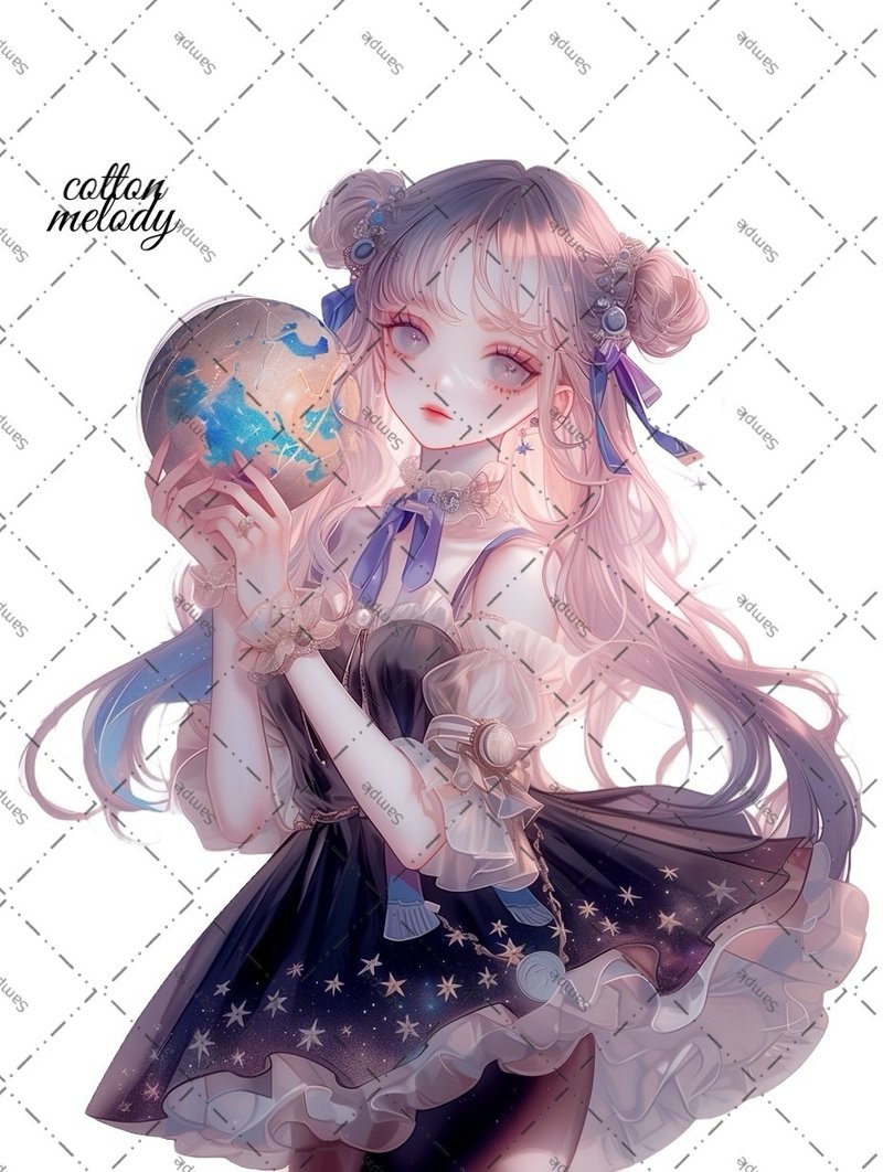 original sticker no.1719 人物ステッカー オリジナルステッカー 人物ステッカー 女の子ステッカー オリジナル人物ステッカー - 貼紙 - 紙 