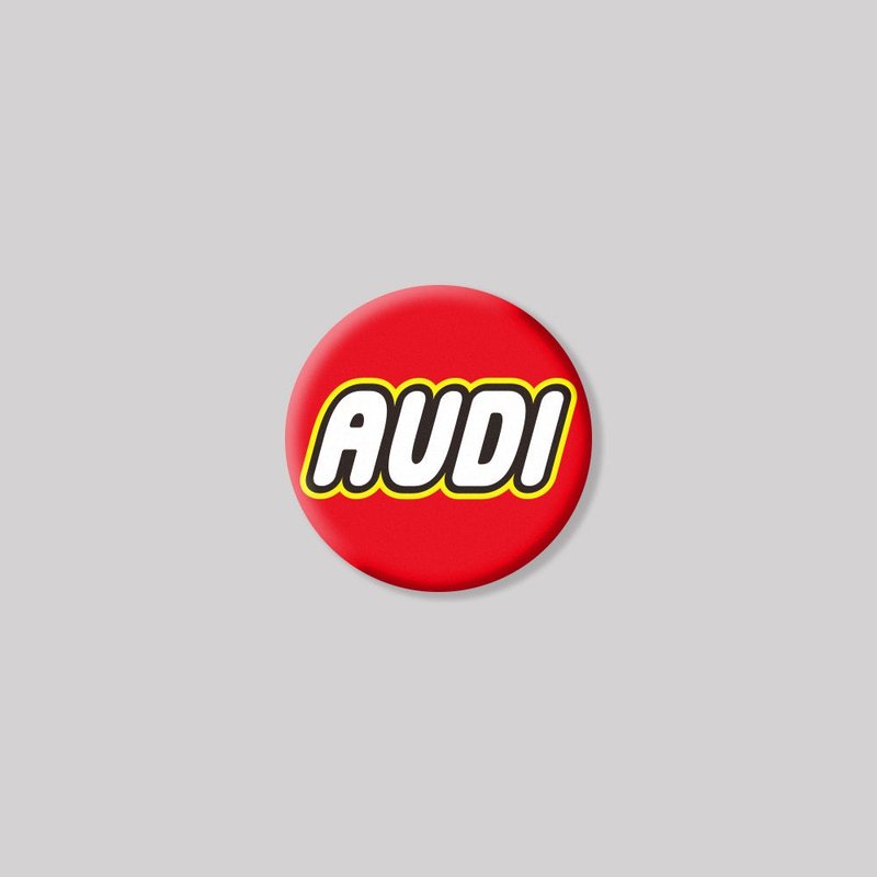 AUDI/TOY/round/aluminum plaque SunBrother Sun Brothers - Stickers - Aluminum Alloy Red