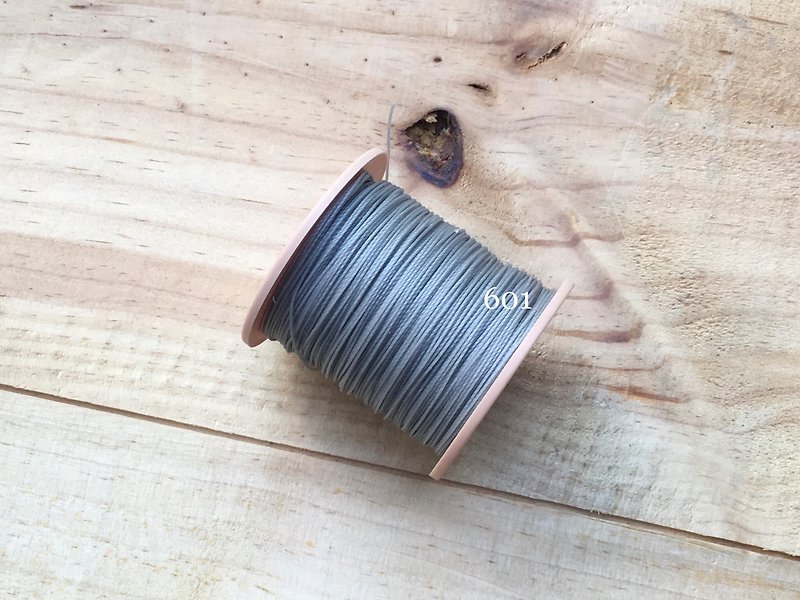 South American hand sewn wax line [# 601 light gray] 0.65mm 30m 48 color selection wax line hand stitch round wax line leather tools handmade leather leather accessories leather DIY leatherism - Knitting, Embroidery, Felted Wool & Sewing - Cotton & Hemp Gray