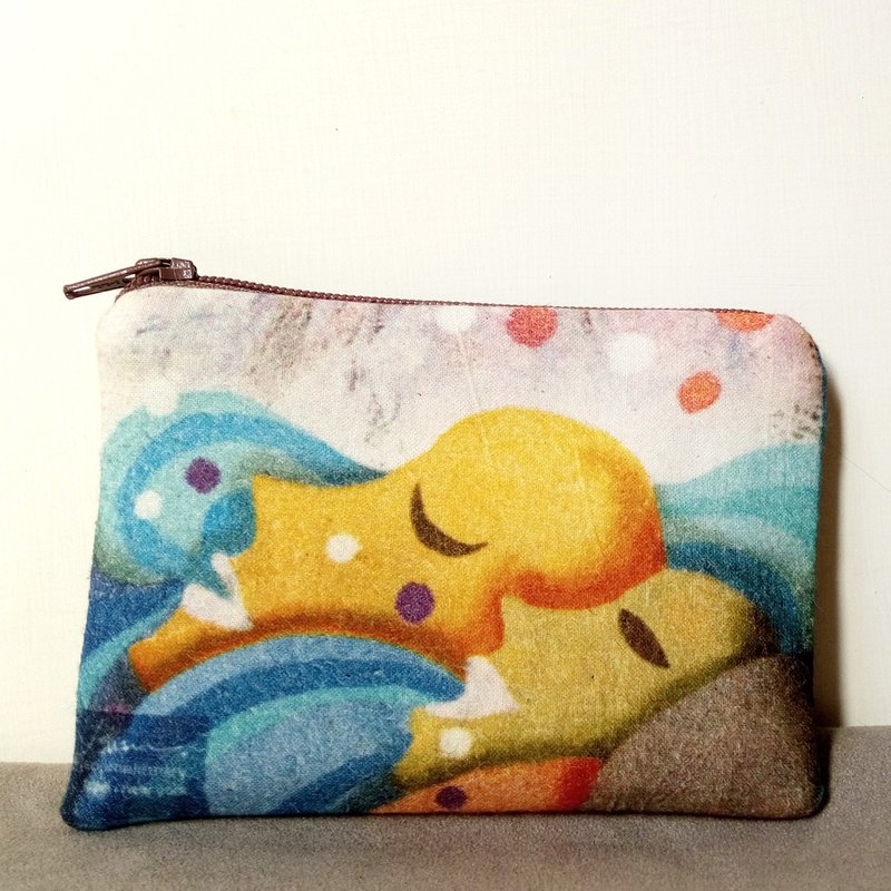 the way to communicate - coin purse - Coin Purses - Cotton & Hemp Multicolor