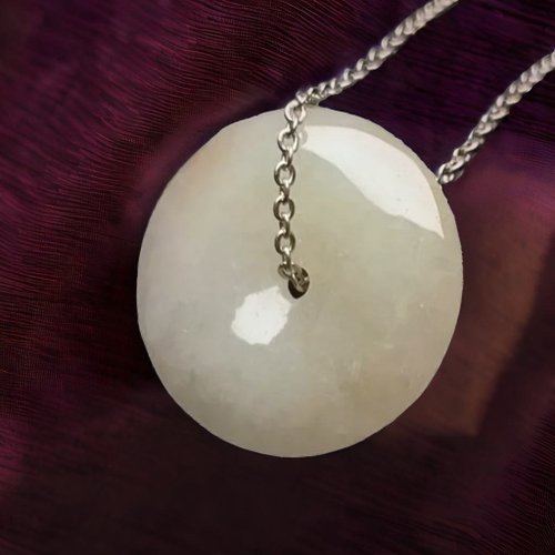 瓔珞珠寶盒 E.L.Jewelry Box 冰糯飄黃翡翠平安扣項鍊 | 天然緬甸玉翡翠A貨 |送禮