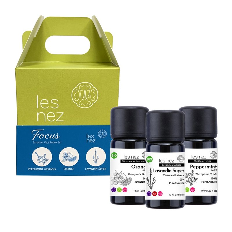 [Les nez Fragrance Nose] Focus Boosting Concentration Essential Oil Gift Box (Free Beech Fragrance Column) - น้ำหอม - น้ำมันหอม สีดำ