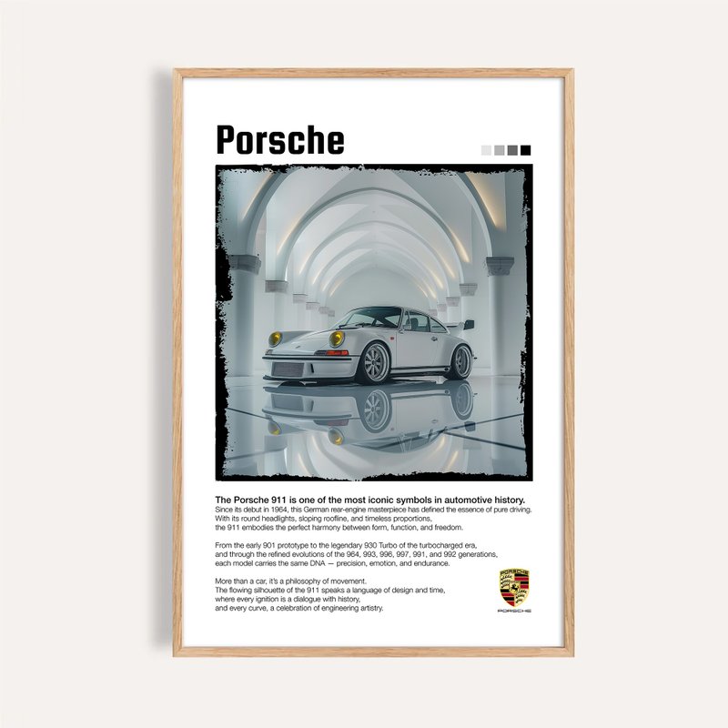 純白弧光 Arc of Purity / 經典跑車藝術掛畫 畫芯 海報 - 海報/掛畫/掛布 - 紙 