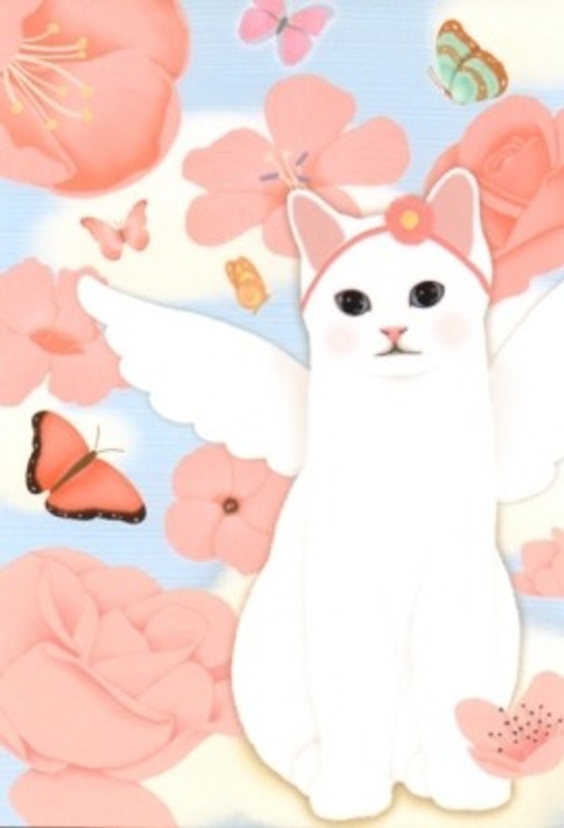 Jetoy, choo choo sweet cat angel series postcard (J1210302) cat Christmas card - Cards & Postcards - Paper Multicolor