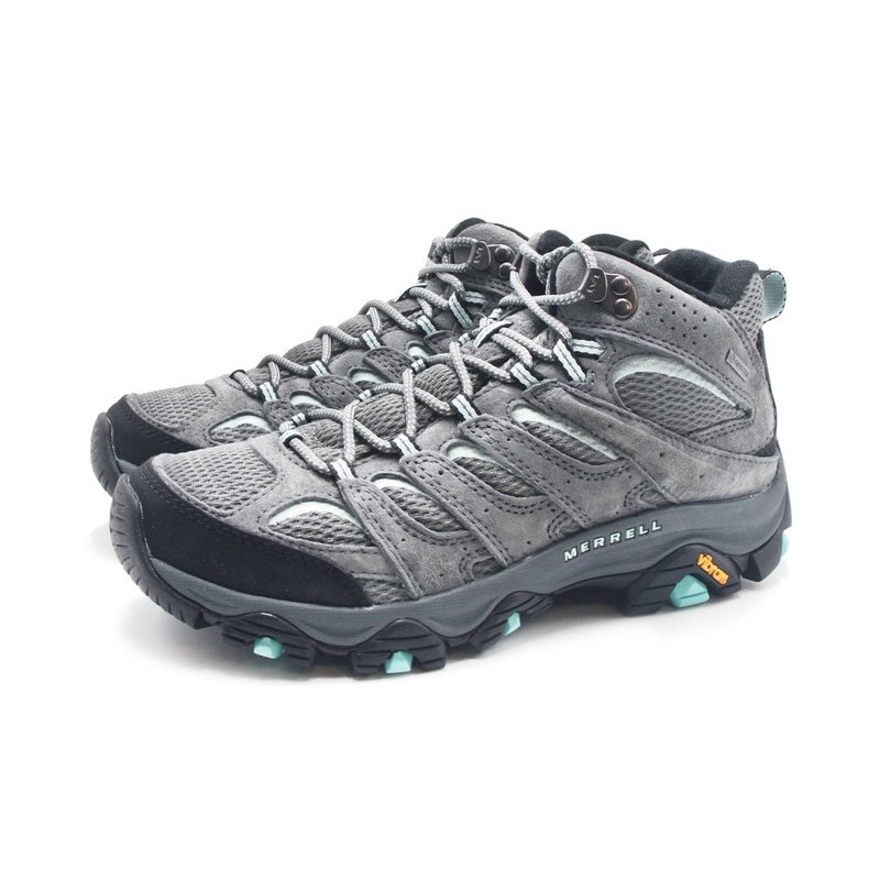 MERRELL MOAB 3 MID GORE-TEX防水登山中筒鞋 女鞋-灰藍綠 - 女運動鞋/球鞋 - 防水材質 