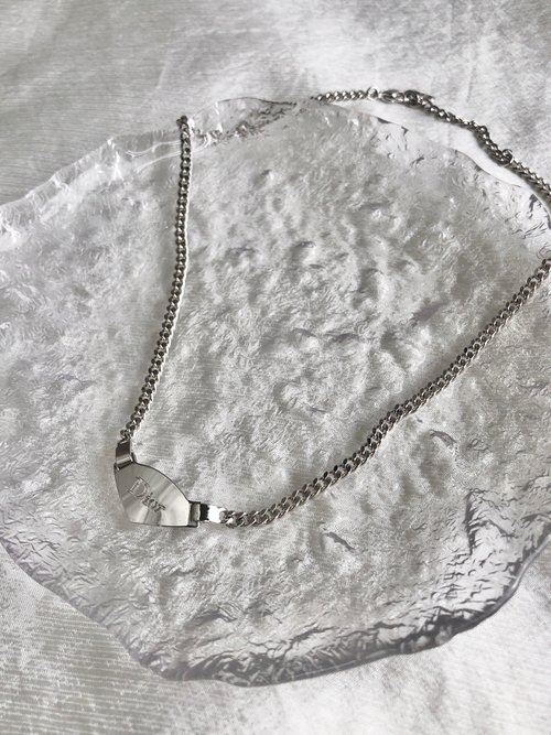 【美品】ヴィンテージ　ディオール　ベネチアン　シルバー　チェーン　ネックレス 日本直送 名牌中古包 】Christian Dior クリスチャン ディオール