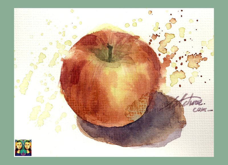 Little Apple_Original hand-painted work (only one piece) - โปสเตอร์ - กระดาษ 