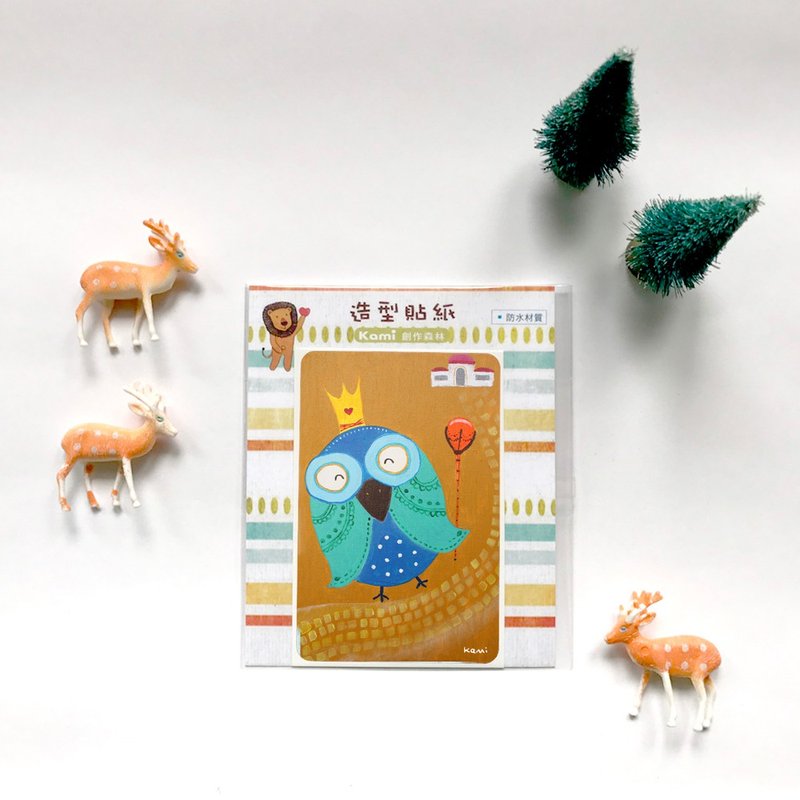 悠遊卡防水貼紙 ∣ 國王貓頭鷹 - 貼紙 - 紙 多色