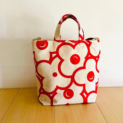 Red Japanese Cherry Blossom Tote Bag