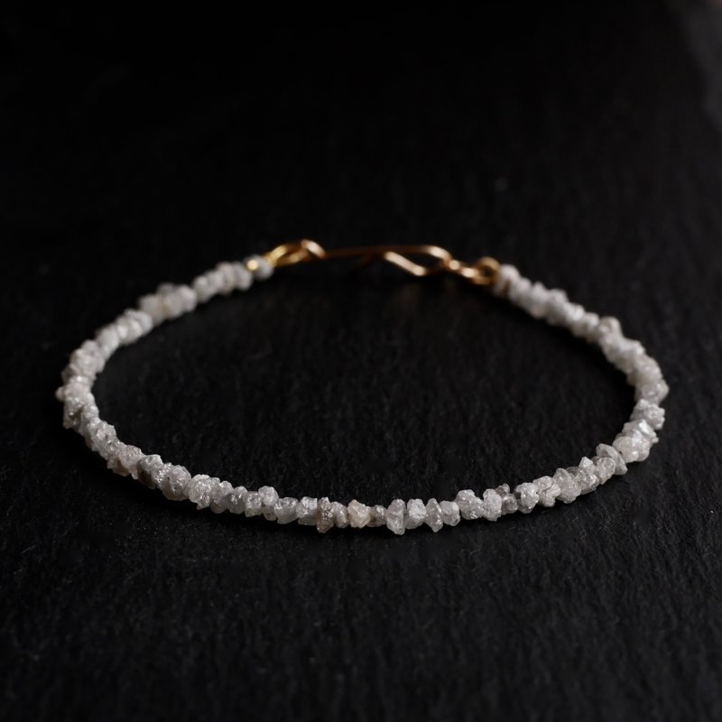 Rough Diamond bracelet - สร้อยข้อมือ - เครื่องเพชรพลอย ขาว