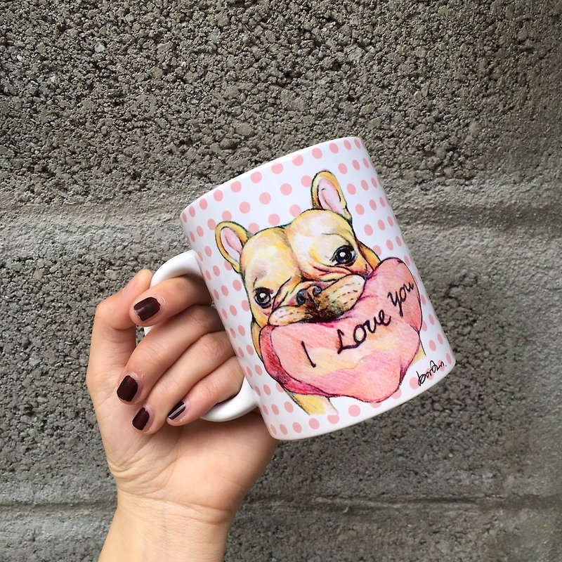 Law Mug - Pink Dot - Mugs - Porcelain Pink