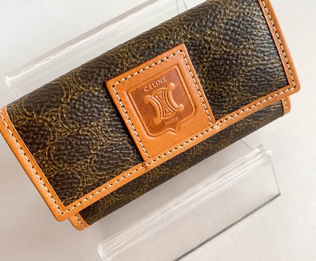 CELINE Triomphe Lambskin Multi Key Ring Coin Card Case