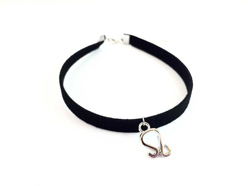 Leo-Constellation Necklace - Necklaces - Genuine Leather Black