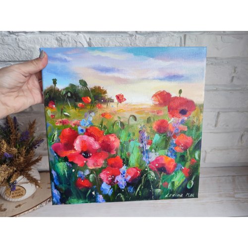 Amazon.co.jp: ZXHYWYM 赤いポピーの花キャンバスウォールアート