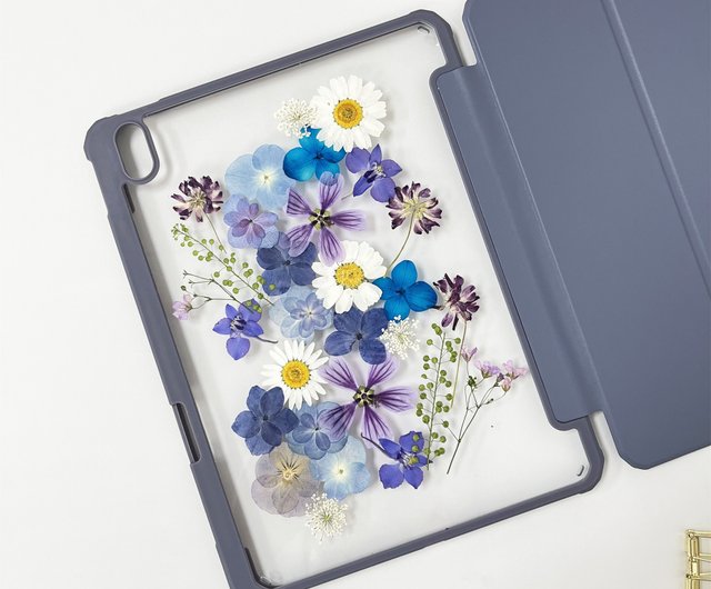 暖かいガーデンハンドメイド押し花iPadケース、新しいiPad Air