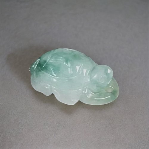 瓔珞珠寶盒 E.L.Jewelry Box 【吉祥‧長壽】冰種飄花翡翠烏龜 | 天然緬甸玉翡翠A貨 | 送禮