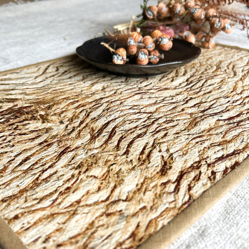 Paper bark cloth table mat-dining table design green home natural style - Place Mats & Dining Décor - Plants & Flowers Brown