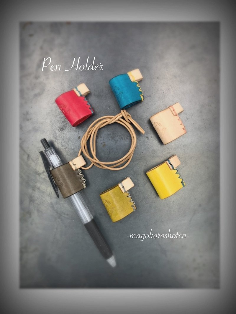 pen holder short - Pencil Cases - Genuine Leather 