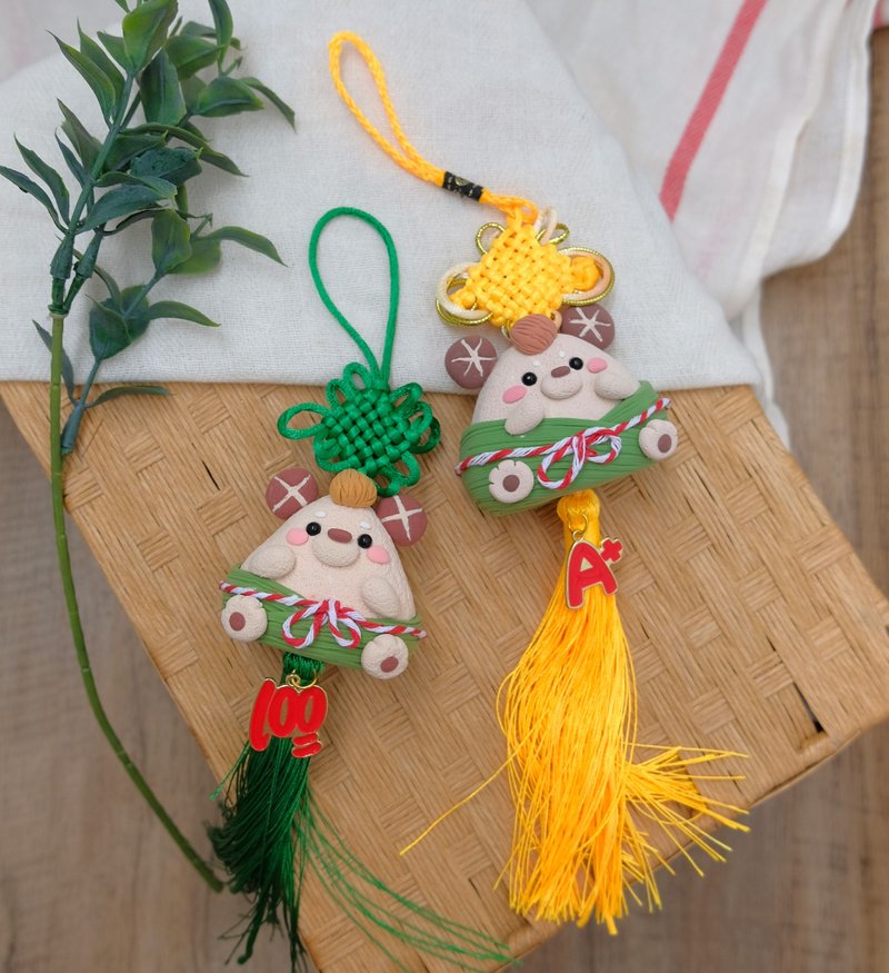 Bear Zongzi Ornament Clay Material Package Online Teaching Video & Handmade - อื่นๆ - ดินเหนียว 