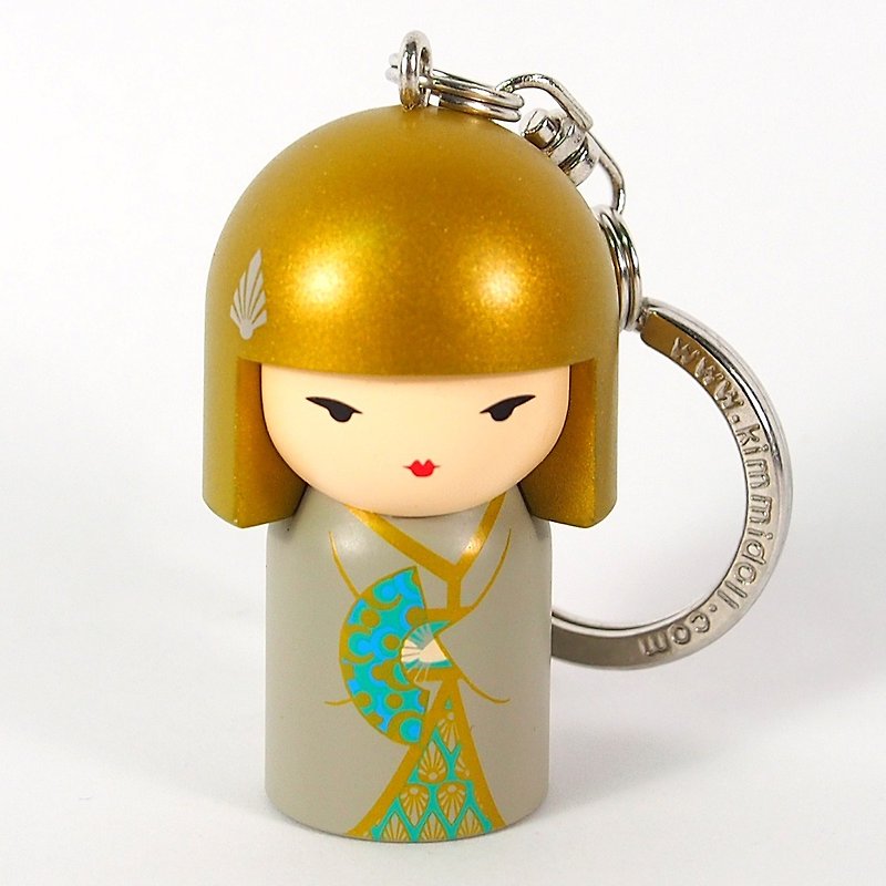 Key ring-Yasuko complete well-being [Kimmidoll and blessing doll key ring] - ที่ห้อยกุญแจ - วัสดุอื่นๆ สีทอง