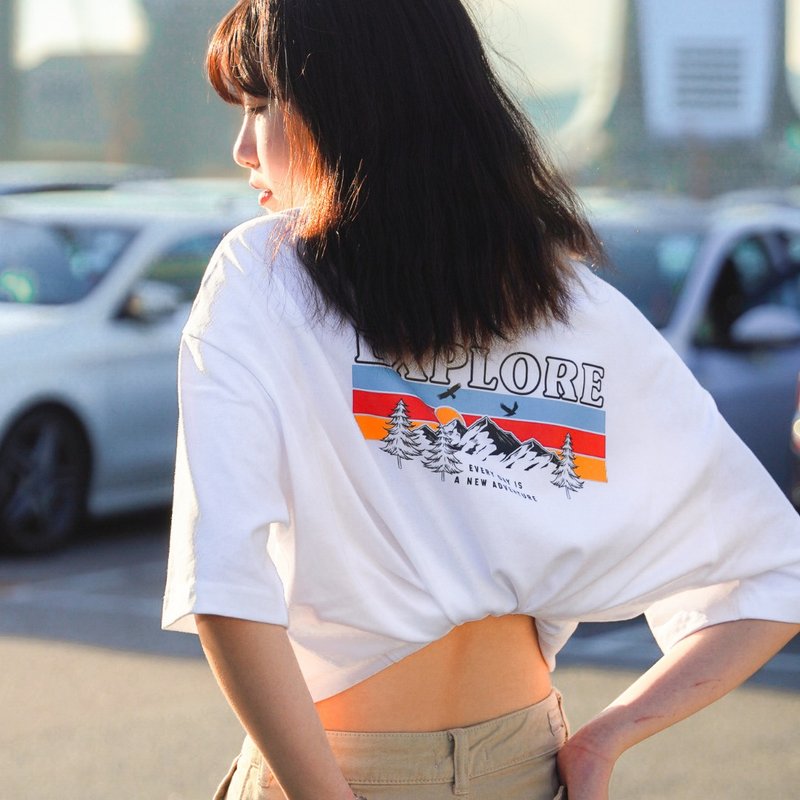 【CREEPS】Explorer 寬鬆重磅印花T恤 210g - 男 T 恤 - 棉．麻 多色
