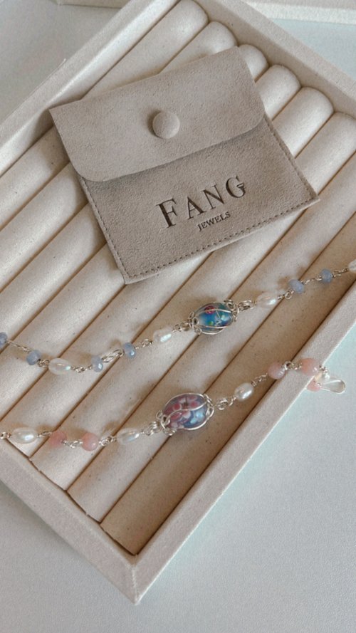 FANG JEWELS 【中山區 金屬線編織】琉璃天然石手鍊/ 寶石自選 / 1人成班