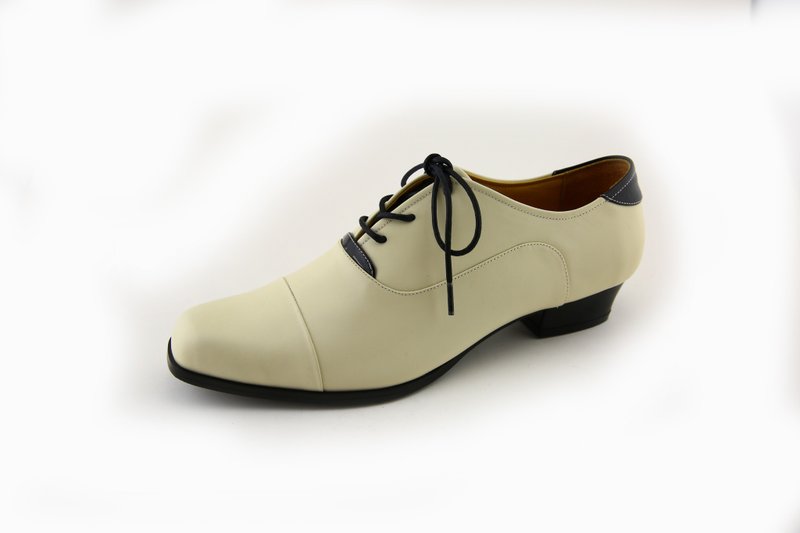 Block heel square toe Oxford shoes - รองเท้าอ็อกฟอร์ดผู้หญิง - หนังแท้ 