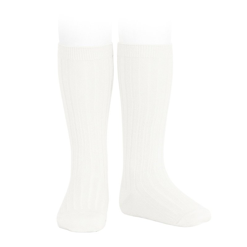 Condor The Little Prince Classic Knee Socks - 202 Cream White (Kids/Adults) - ถุงเท้า - ผ้าฝ้าย/ผ้าลินิน ขาว
