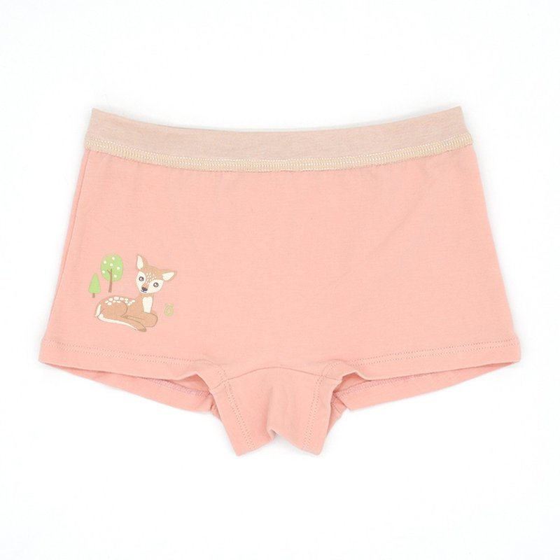 Girls' boxer briefs-elegant and comfortable sika deer - Tops & T-Shirts - Cotton & Hemp Pink