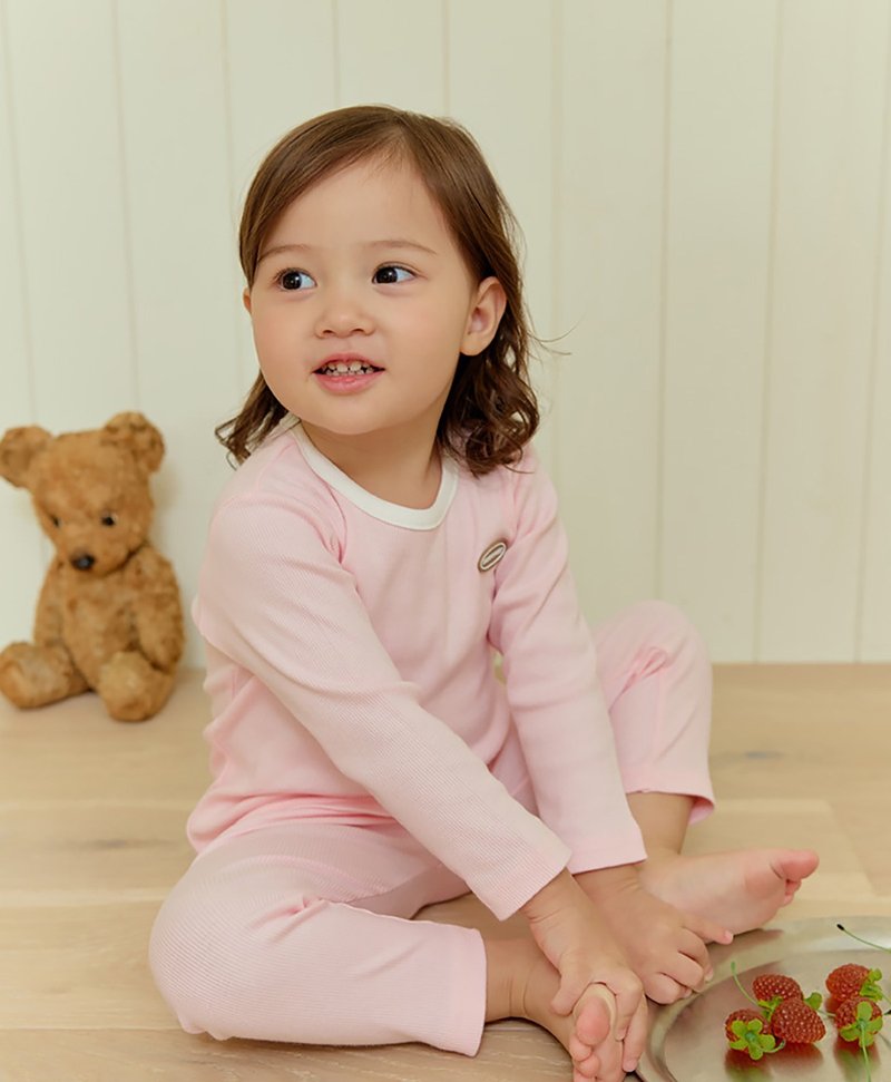 【新品】-植纖衣長袖韓國童裝-K65009 - 男/女童裝 - 棉．麻 粉紅色