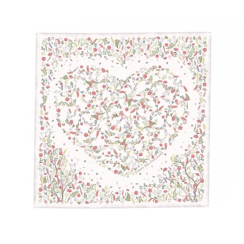 JARDIN DES FONTAINES Venus Garden of Love 柔滑仿絲巾 (60厘米) (原創設計,防皺,可機