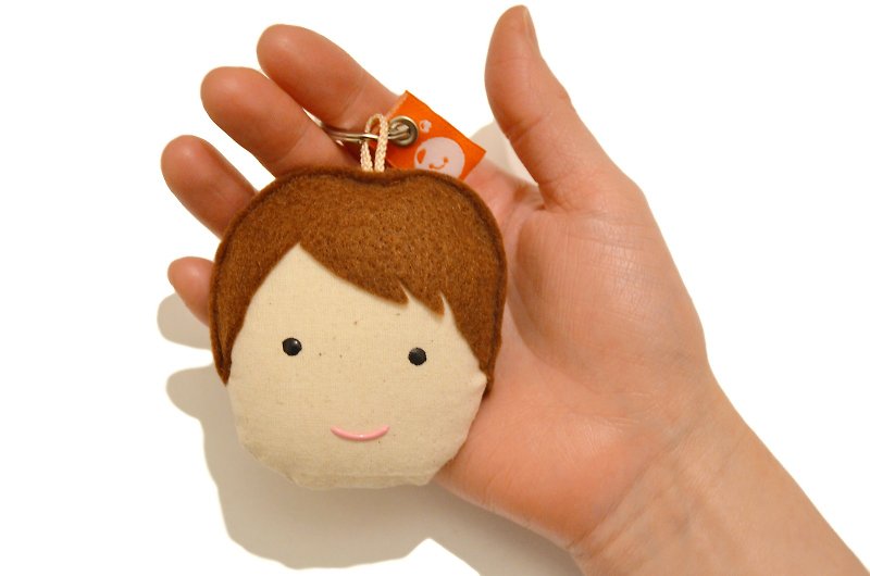 Little boy or girl face keychain - Mini boy - Mini girl - Little face - Charms - Other Materials 