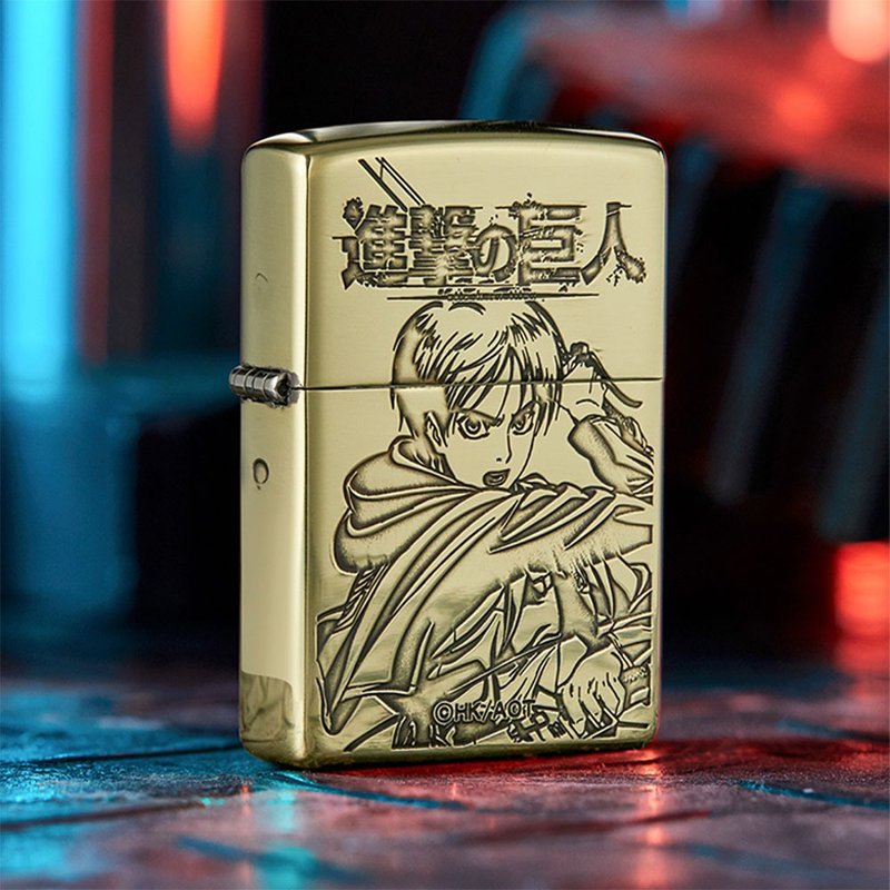 【ZIPPO官方旗艦店】 進擊的巨人-艾倫聯名款防風打火機 ZA-3-212 - 其他 - 銅/黃銅 金色
