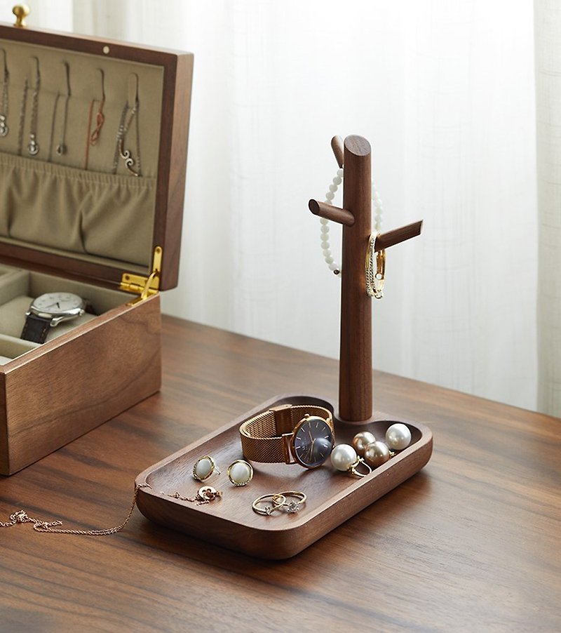 storage rack/ key tray/ necklace holder/ wooden organizer - กล่องเก็บของ - ไม้ 