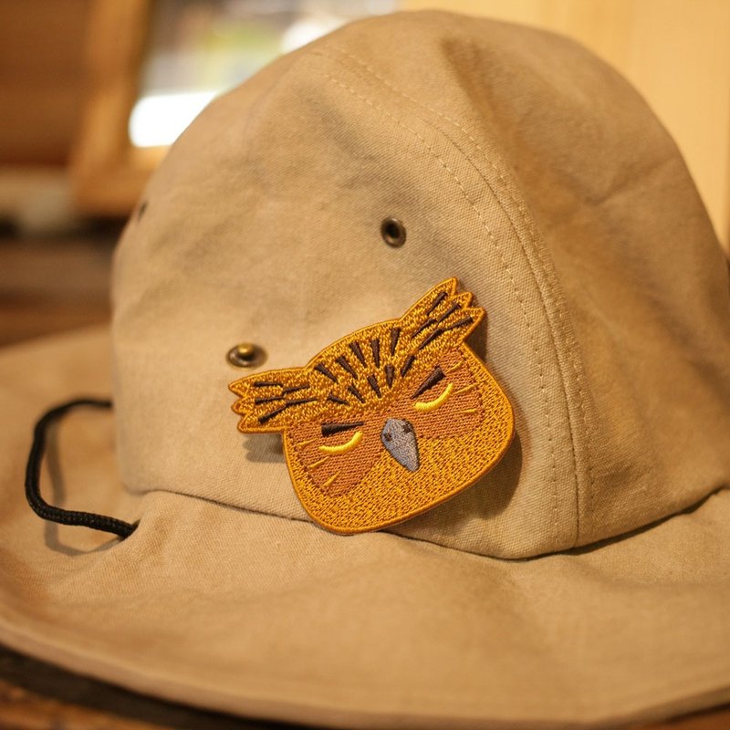 owls patch (big) - อื่นๆ - งานปัก สีนำ้ตาล