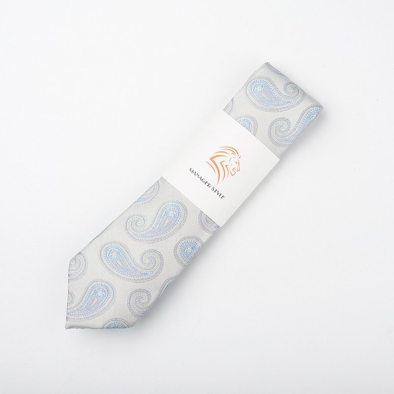 襯衣的犒賞 聚酯系列 銀黃變形蟲 P0520-35 - 領帶/領帶夾 - 聚酯纖維 銀色