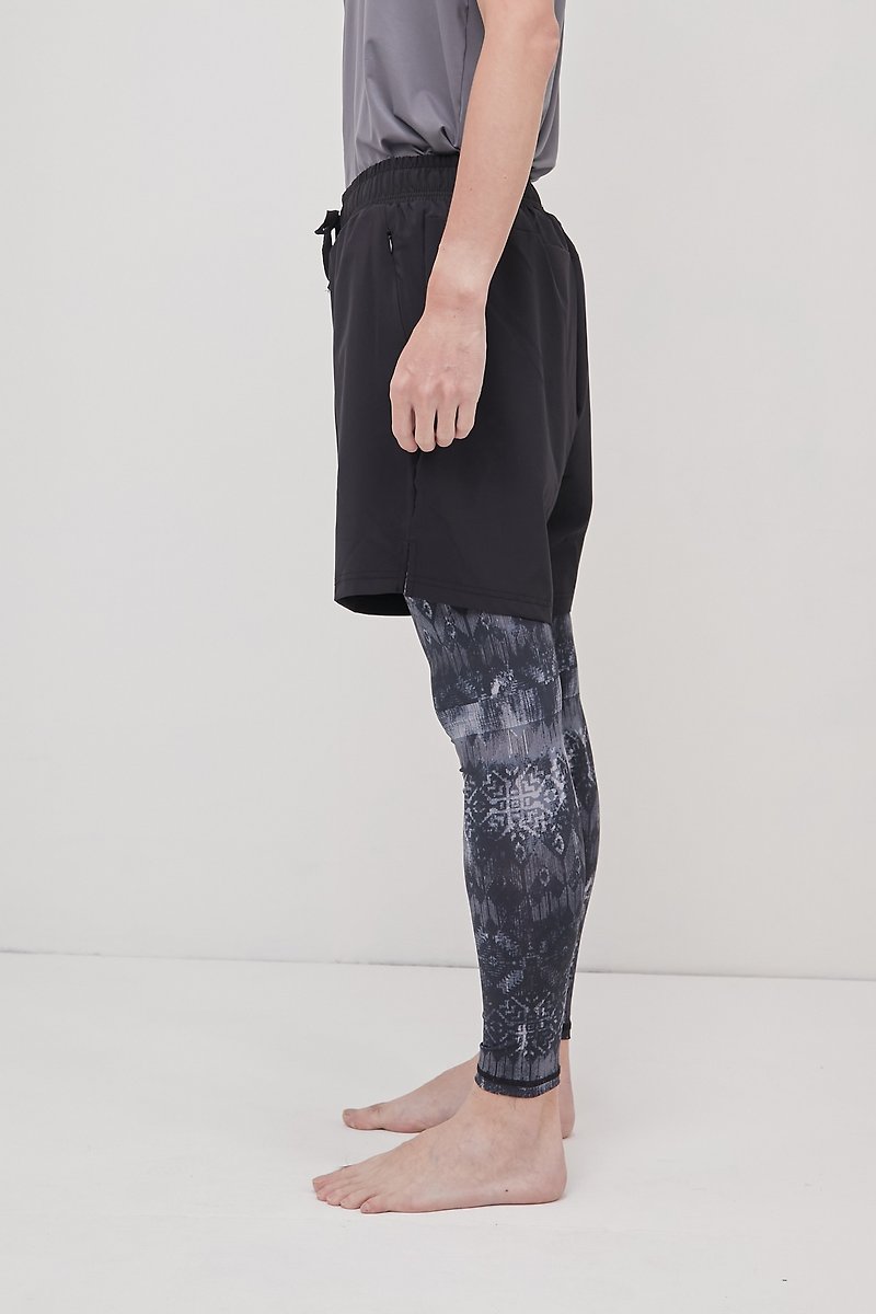 Basic two in one pants_Water pond - Men's Sportswear Bottoms - Polyester Black