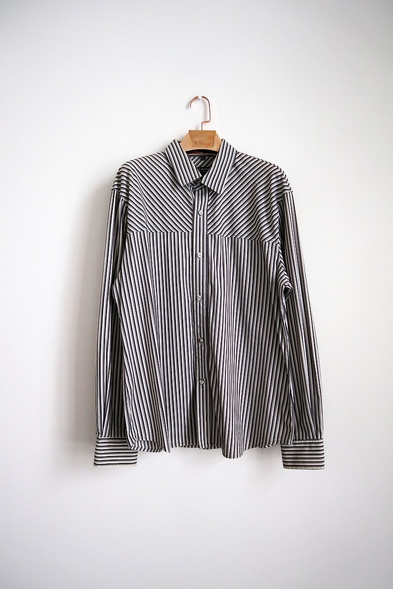Pumpkin Vintage. Ancient striped shirt - Men's Shirts - Cotton & Hemp 